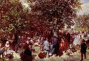 Adolph von Menzel Nachmittag im Tuileriengarten oil painting picture wholesale